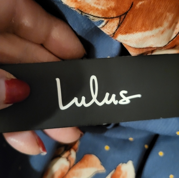 NWT LULUS XS Summer Wrap Dress Floral print open back - Picture 3 of 11